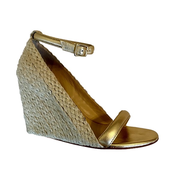 DVF Gold Tchad Espadrille Wedges in Original Box - Picture 2 of 5